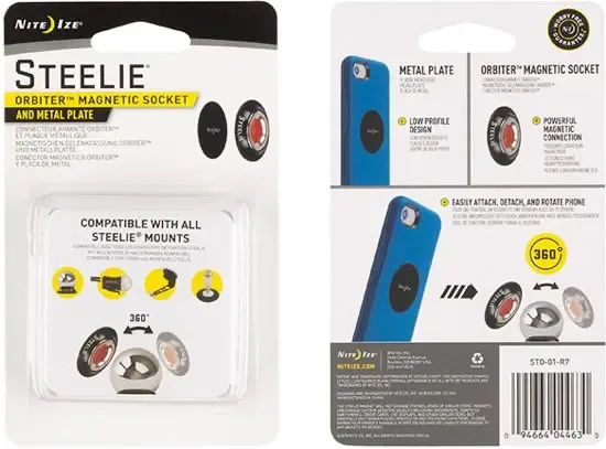 Steelie Orbiter Component Magnetic Socket + metalen plaat voor Magnetisch telefoon Montage Systeem STO-01-R7
