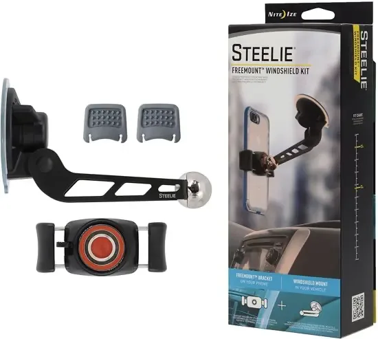 Steelie FreeMount Voorruit Kit Smartphone Magnetisch telefoon Montage Systeem voor in de auto STFWK-01-R8