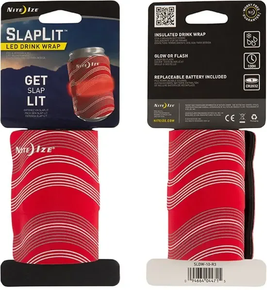 Nite Ize SlapLit Isolerende Led Drink Wrap Rood SLDW-10-R3