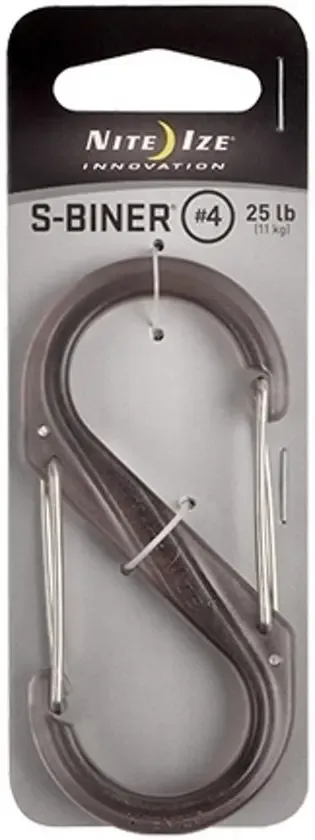 Nite Ize S-Biner Size #4 Plastic Smoke Karabijnhaak SBP4-03-06T