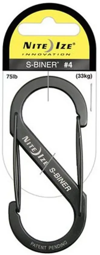 Nite Ize S-Biner Size #4 Zwart Karabijnhaak SB4-03-01