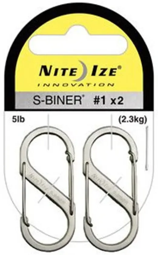 Nite Ize S-Biner Size #1 Roestvrij Staal Karabijnhaak  2 Stuks SB1-2PK-11