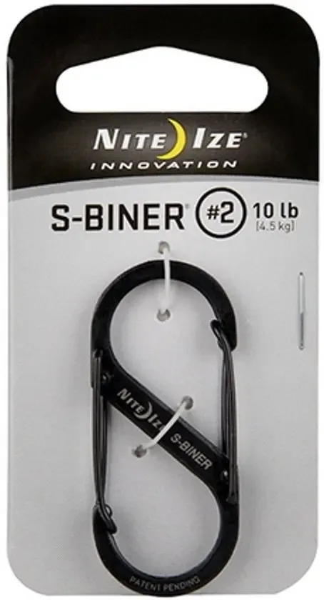 Nite Ize S-Biner Size #2 Zwart Karabijnhaak SB2-03-01