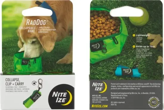 Nite Ize RadDog Opvouwbare Bowl Groen Handig om uw hond eten of drinken te geven RWB-17-R8