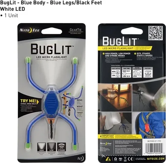 Nite Ize BugLit Blauw Benen Groen Voeten Led Lampje BGT03W-07-1703