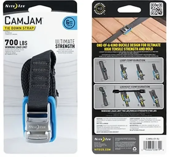 Nite Ize CamJam spanband 6 voet nieuw design CJWR6-09-R6