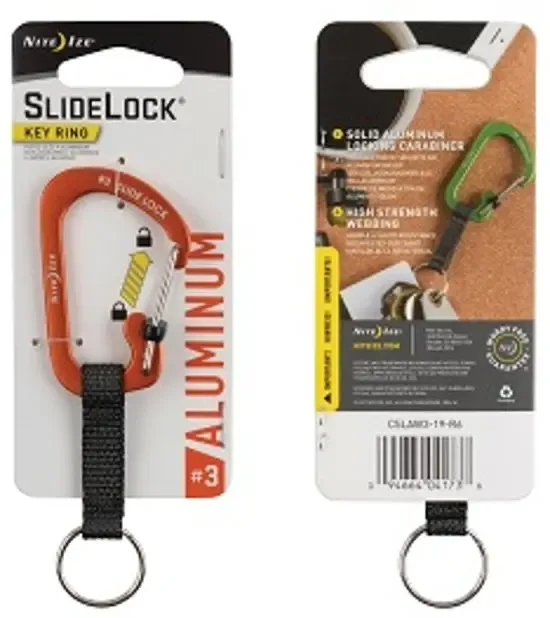 Nite Ize SlideLock Key Ring Aluminium Oranje CSLAW3-19-R6