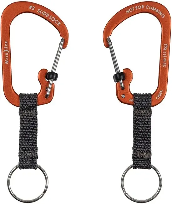 Nite Ize SlideLock Key Ring Aluminium Oranje CSLAW3-19-R6