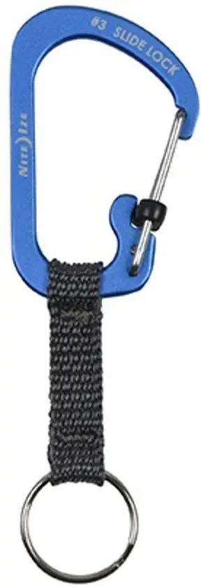 Nite Ize SlideLock Key Ring Aluminium Blauw CSLAW3-03-R6