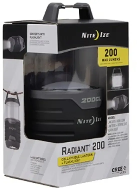 Nite Ize Radiant 200 Inklapbare Led Lantaarn met ingebouwde zaklamp R200CL-09-R8