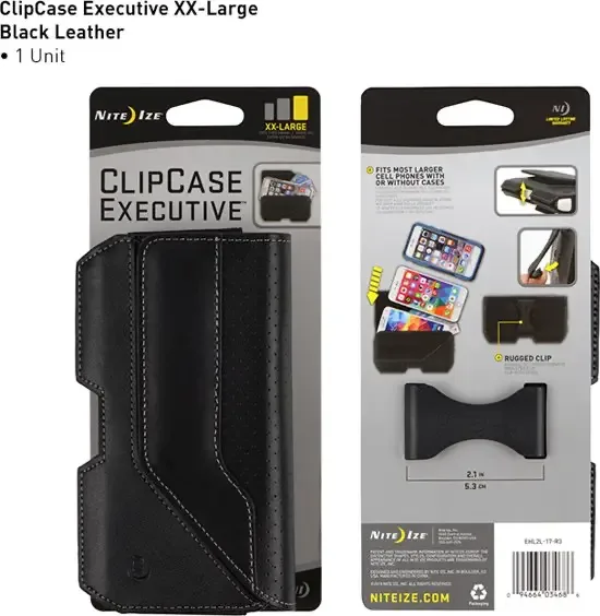 Nite Ize Clip Case Executive Universal Robuuste Telefoon Tasje XL Zwart EHLXL-17-R3