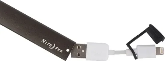 Nite Ize Power Key Apple Lightning Smoke iPhone oplaadkabel in een metalen behuizing PKYL-09-R7