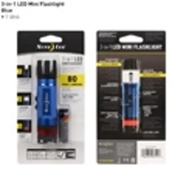 Nite Ize 3-in-1 Led Mini zaklamp Blauw 80 Lumen NL1A-03-R7