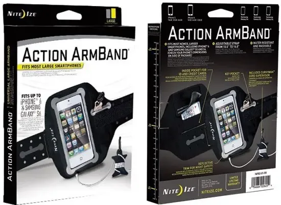 Nite Ize Actie Armband + curvyman + sleutel & ID houder- Sport en uitvoeren telefoon Holder NIPB2-01-R8