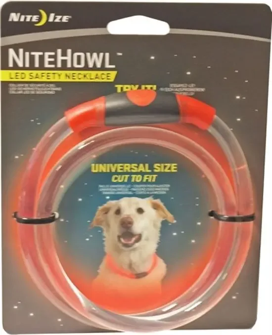 Nite Ize NiteHowl Led Veiligheidsketting Rood voor de Hond NHO-10-R3