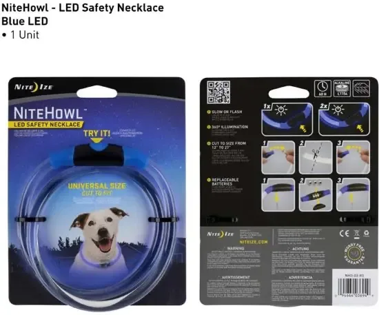 Nite Ize NiteHowl Led Veiligheidsketting Blauw voor de Hond NHO-03-R3
