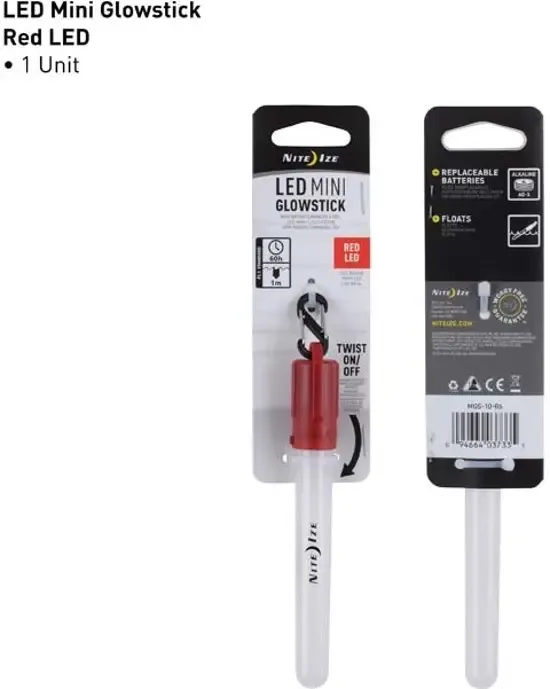 Nite Ize Led Mini GlowStick Rood klein Led Lampje MGS-10-R6