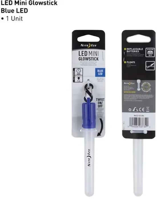 Nite Ize Led Mini GlowStick Blauw klein Led Lampje MGS-03-R6