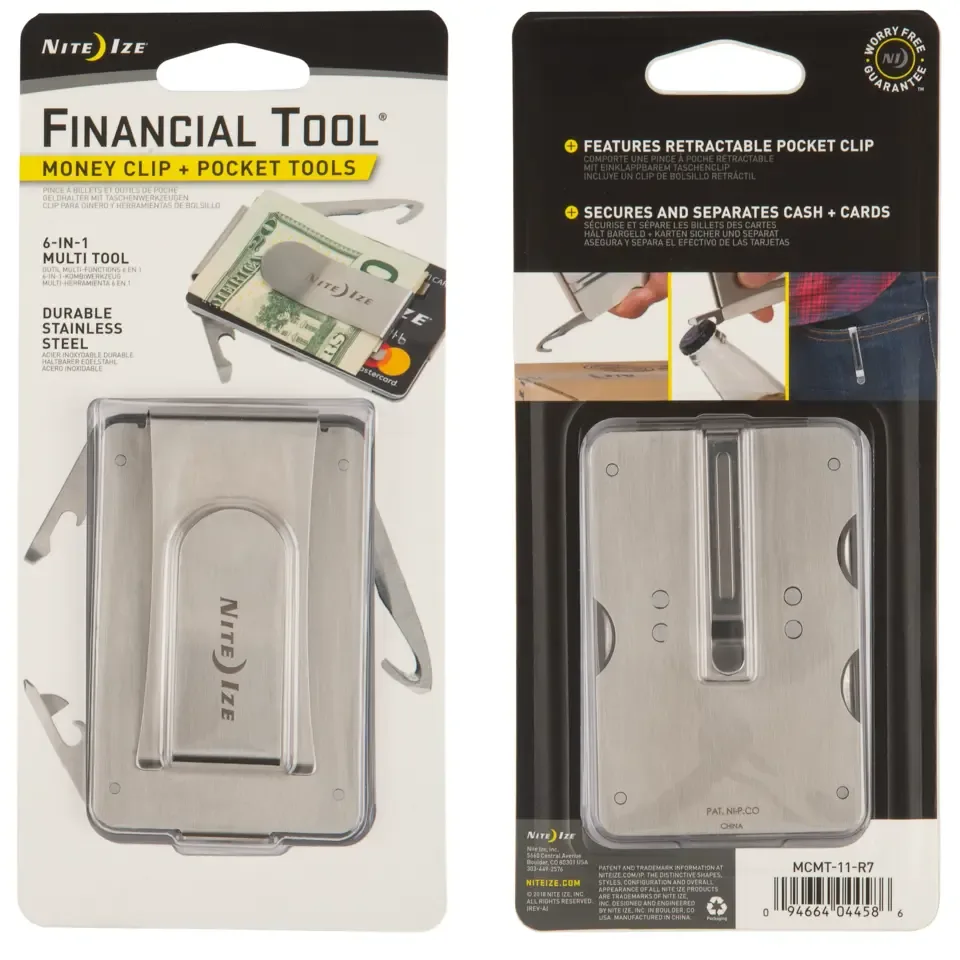 Nite Ize Financiële Tool Geldclip met Extra Tools MCMT-11-R7