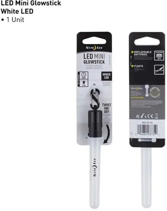 Nite Ize Led Mini GlowStick Wit klein Led Lampje MGS-02-R6