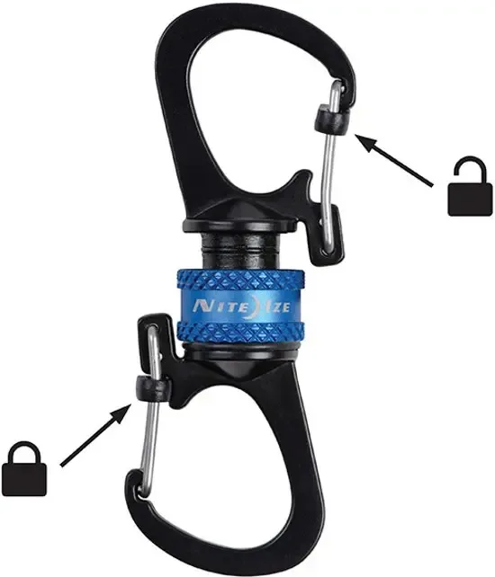 Nite Ize SlideLock 360 ° Magnetisch Locking karabijnhaak Blauw MSBL-03-R7