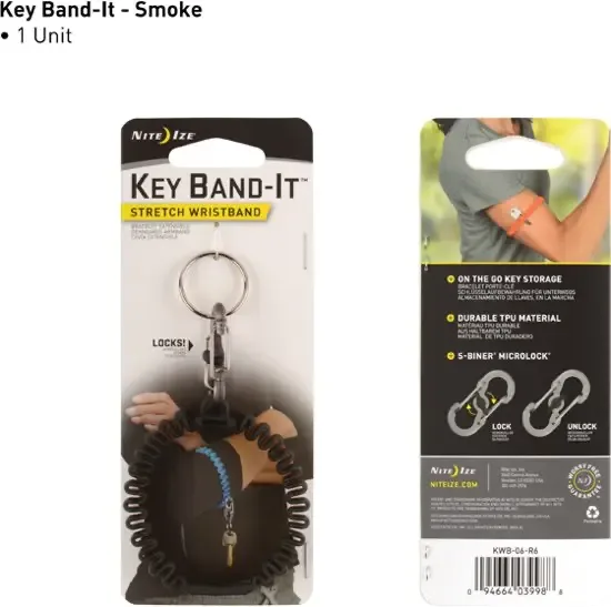 Nite Ize Key Band-It Stretch Polsband Smoke KWB-06-R6
