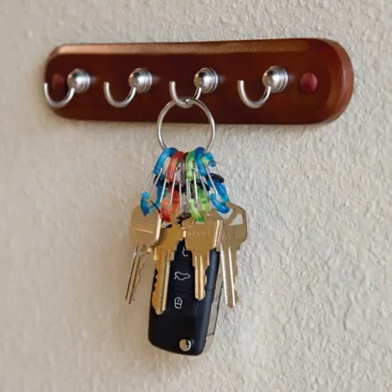 Nite Ize KeyRing Locker Staal met Plastic kleuren S-Biners KRGP-11-R3