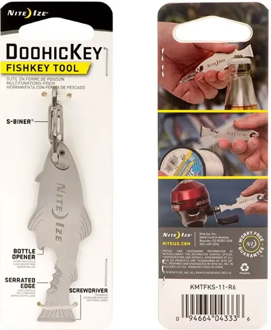 Nite Ize Doohickey FishKey Tool bij het vissen Roestvrij Staal KMTFKS-11-R6