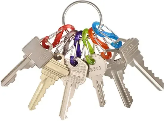 Nite Ize KeyRing Staal met Plasic kleuren S-Biners KRG2-11-R3