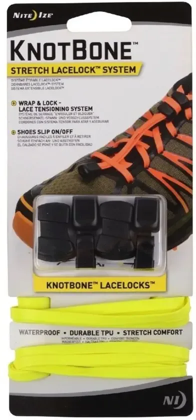 Nite Ize KnotBone Stretch LaceLock System Fluo Geel KBLL-33-2R7