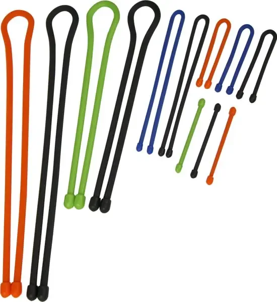 Nite Ize Gear Tie Tube Assortiment 12 Stuks Herbruikbare kabelbinder GTMP-11-A1