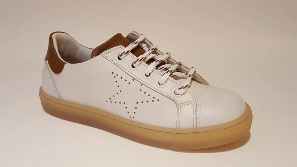 Zecchino d'Oro Sneaker F15-4660 Ecru/Cognac