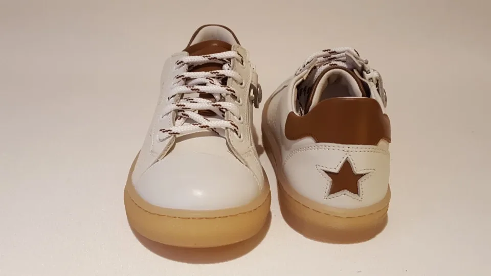 Zecchino d'Oro Sneaker F15-4660 Ecru/Cognac