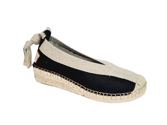 Shabbies Espadrilles PALMA Kimono Black