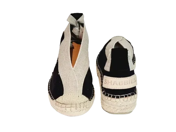 Shabbies Espadrilles PALMA Kimono Black