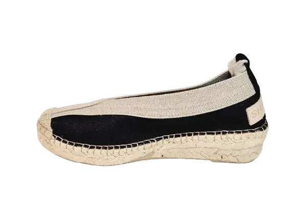 Shabbies Espadrilles PALMA Kimono Black