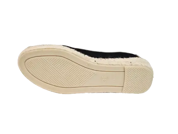 Shabbies Espadrilles PALMA Kimono Black