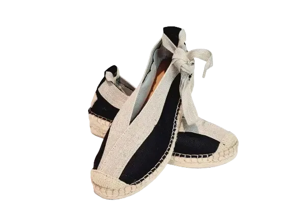 Shabbies Espadrilles PALMA Kimono Black