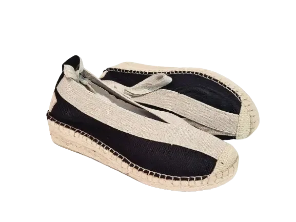 Shabbies Espadrilles PALMA Kimono Black