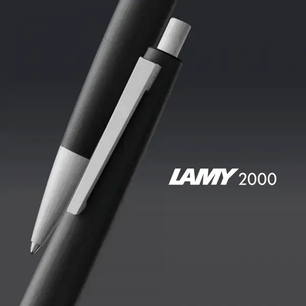 Lamy Vulpen 2000 zwart penpunt 14K Medium
