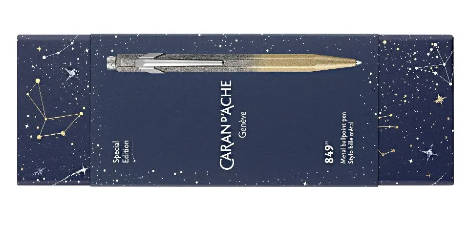 Caran d'Ache balpen 849 gold cosmic