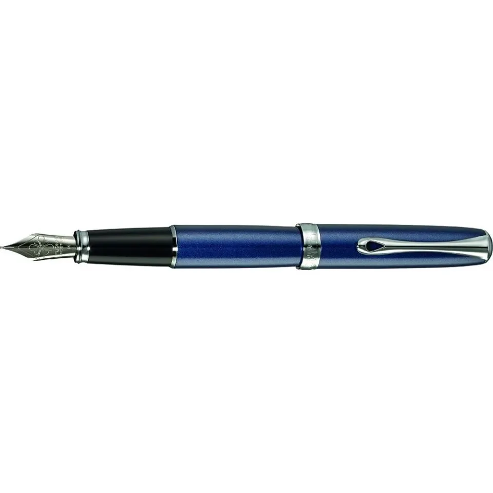 Diplomat vulpen Excellence A2 Skyline blue/chrome Medium penpunt