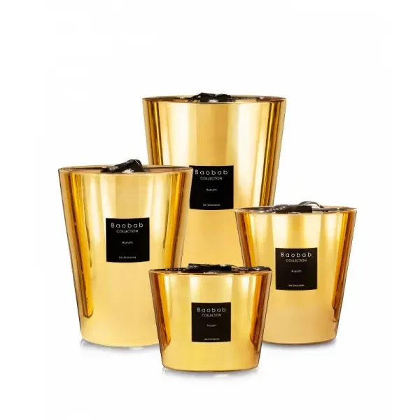 Baobab geurkaars goud Aurum max 16