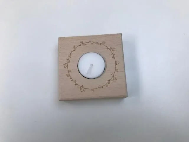 houten kaarsenhouder small 'je bent de liefste