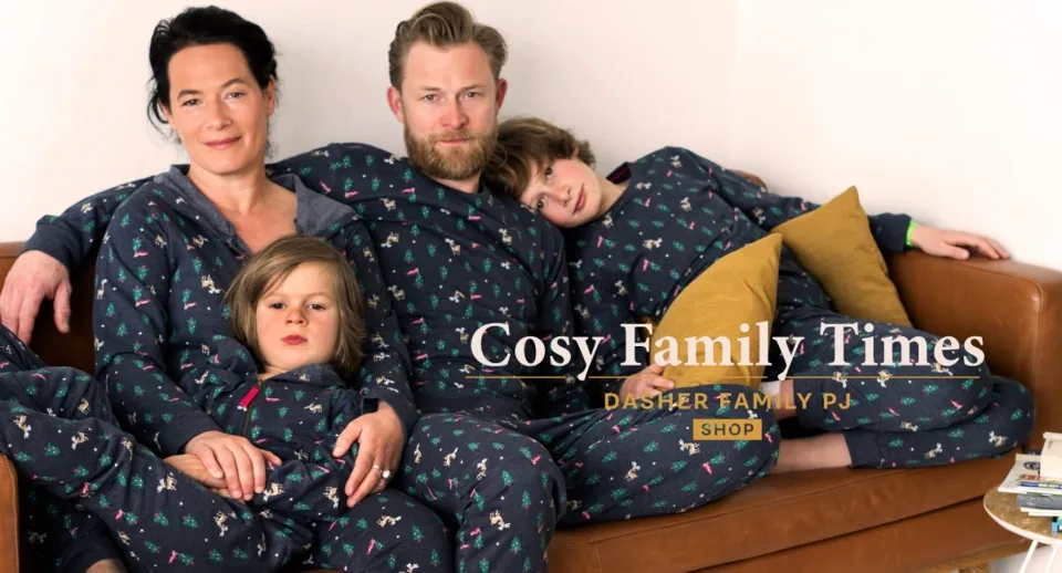 Eskimo Pyjama jongens / Meisjes: Dasher kerstpyjama Gemoltoneerd 2 - 8j (ESK.1449)