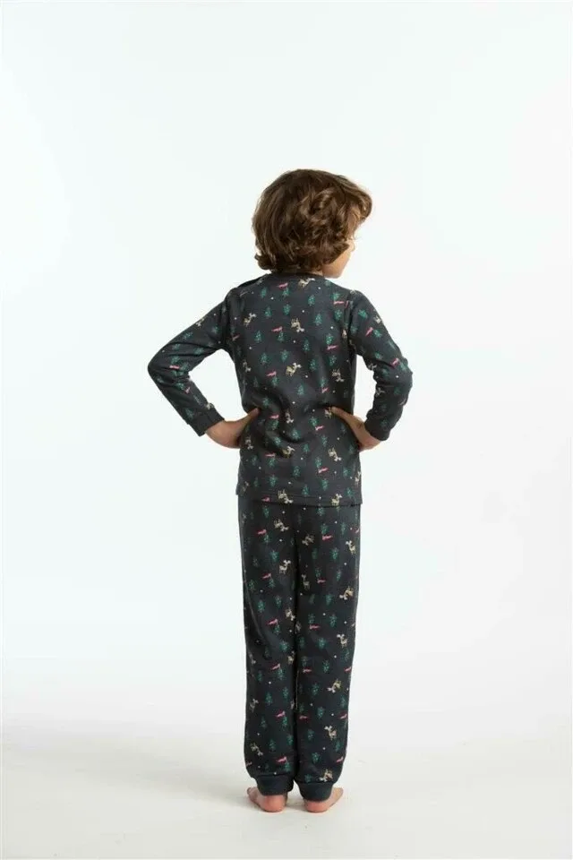 Eskimo Pyjama jongens / Meisjes: Dasher kerstpyjama Gemoltoneerd 2 - 8j (ESK.1449)