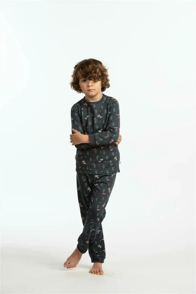 Eskimo Pyjama jongens / Meisjes: Dasher kerstpyjama Gemoltoneerd 2 - 8j (ESK.1449)