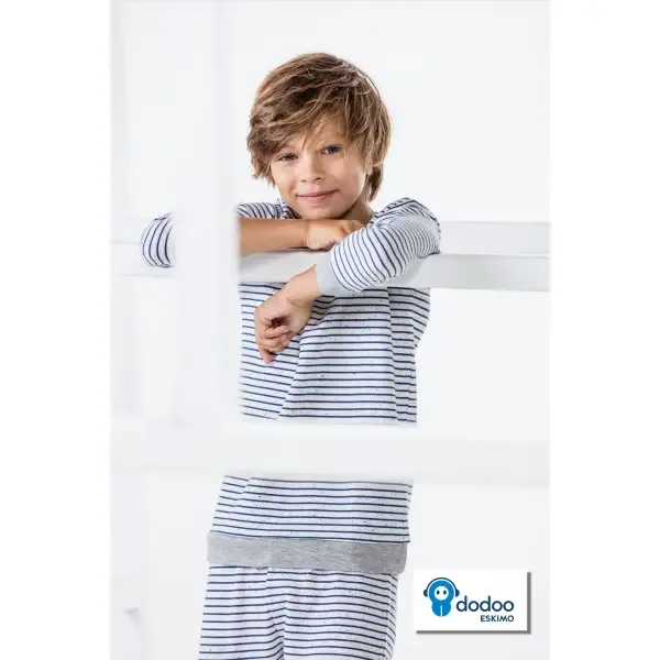 Eskimo Dodoo Jongens pyjama gestreept ( semi dikte ) (Esk.1052)