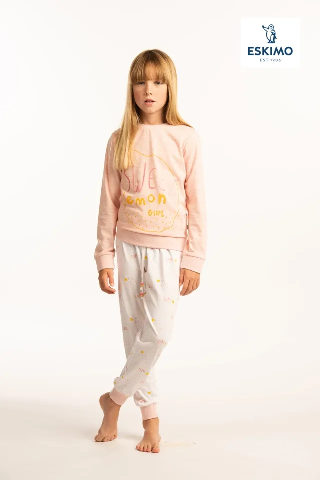 Eskimo Meisjes pyjama ( 10-16jaar): Sweet lemon esk.1468