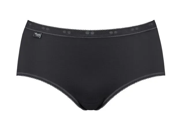 Sloggi Basic midi Dames (3+1gratis) Zwart (slog.45)